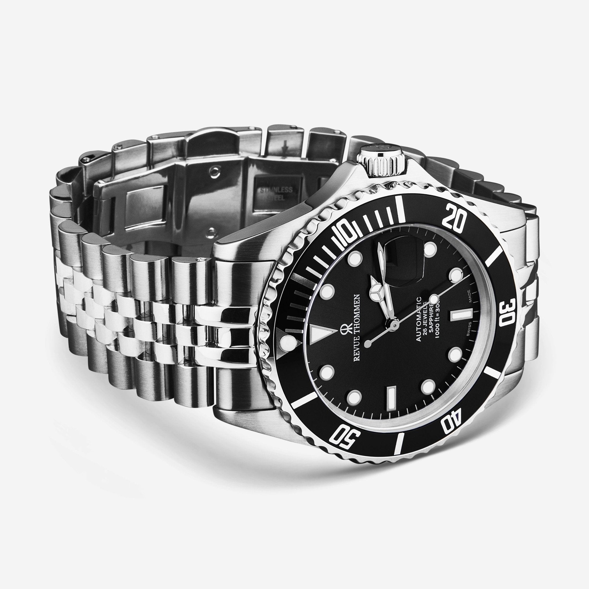 Revue Thommen Diver Black Dial Stainless Steel Automatic Men's Watch 17571.2237 - THE SOLIST - Revue Thommen