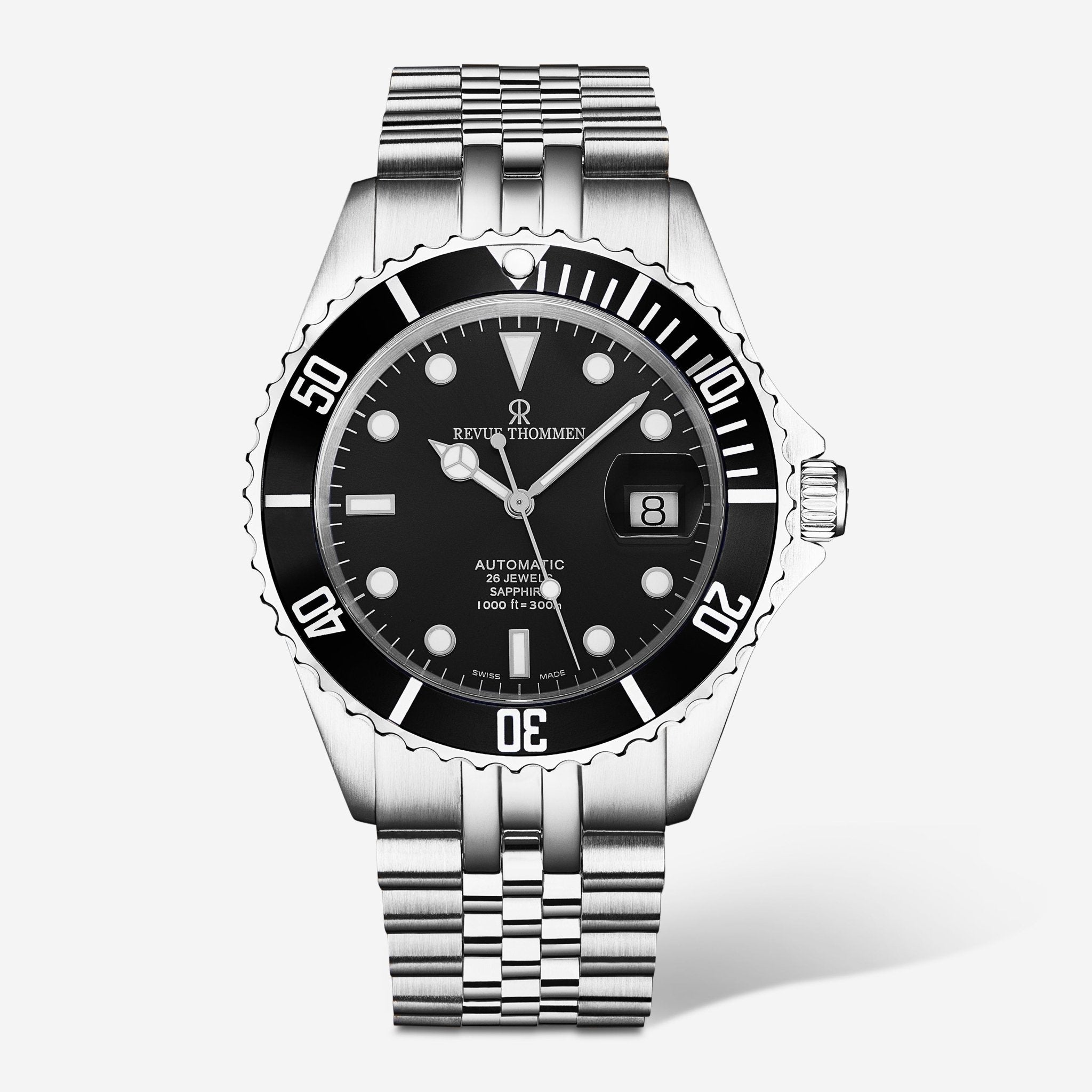 Revue Thommen Diver Black Dial Stainless Steel Automatic Men's Watch 17571.2237 - THE SOLIST - Revue Thommen