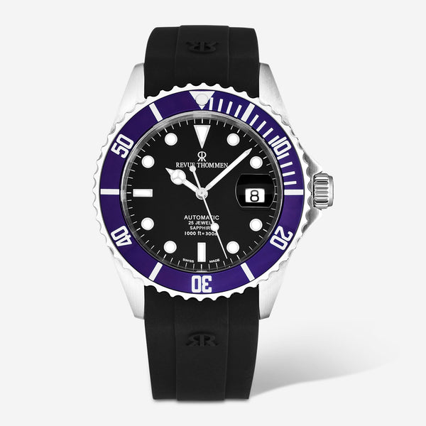 Revue Thommen Diver Black Dial Stainless Steel Automatic Men's