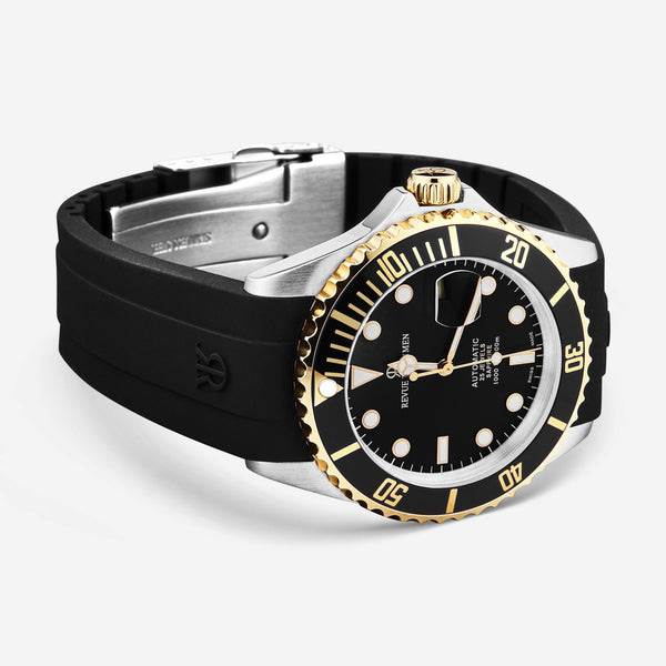 Revue Thommen Diver Black Rubber Stainless Steel Automatic Men's Watch 17571.2847 - THE SOLIST - Revue Thommen