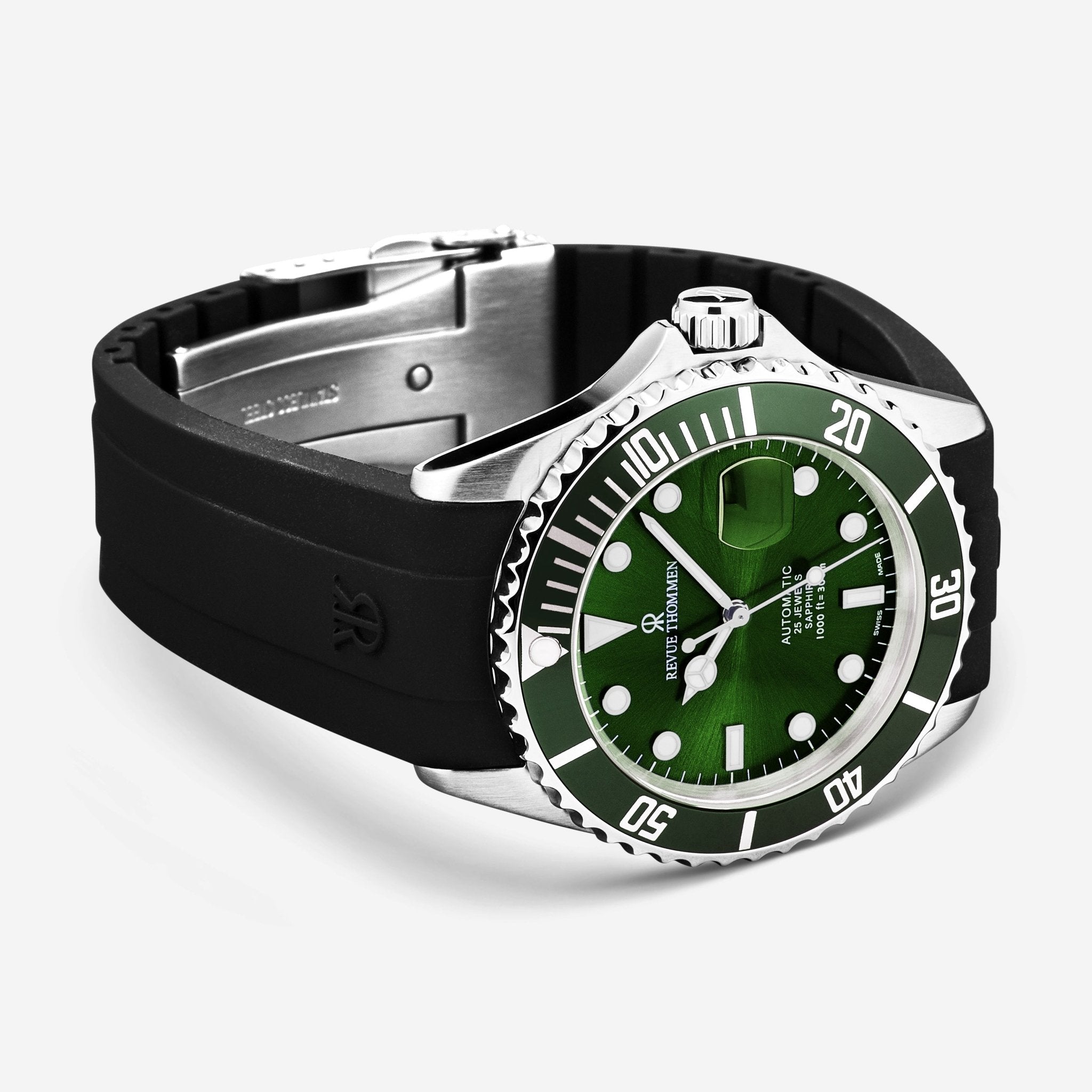 Revue Thommen Diver Green Dial Stainless Steel Automatic Men's Watch 17571.2829 - THE SOLIST - Revue Thommen
