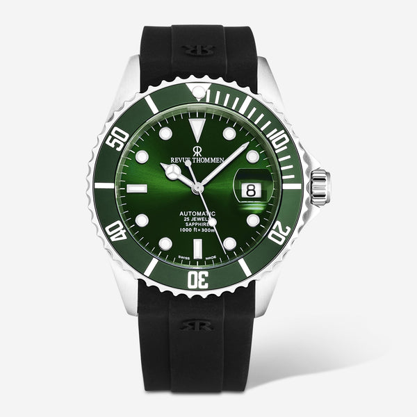 Revue Thommen Diver Green Dial Stainless Steel Automatic Men's Watch 17571.2829 - THE SOLIST - Revue Thommen