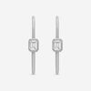 Roberto Coin 18K Gold, Emerald Cut Diamond Hoop Earrings 111442AWERX0 - THE SOLIST - Roberto Coin