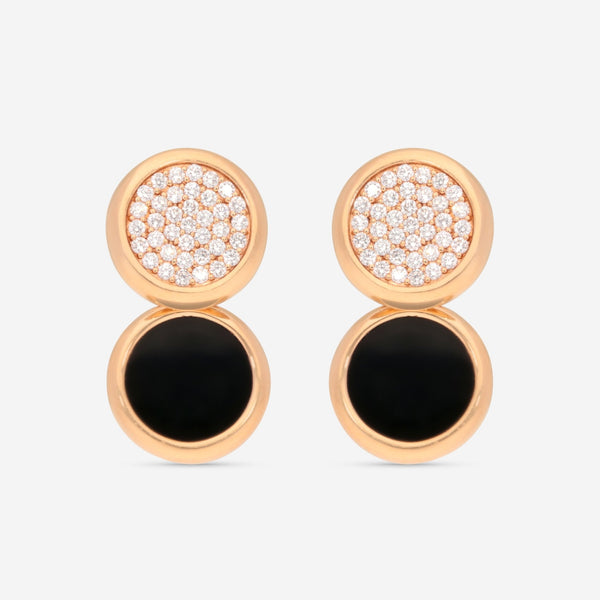 Roberto Coin 18K Rose Gold Diamond & Black Jade Drop Earrings 8882327AXERJ - THE SOLIST - Roberto Coin