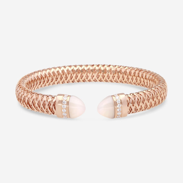 Roberto Coin 18K Rose Gold Diamond & Mother of Pearl Bangle Bracelet 5574066AXBAX - THE SOLIST - Roberto Coin