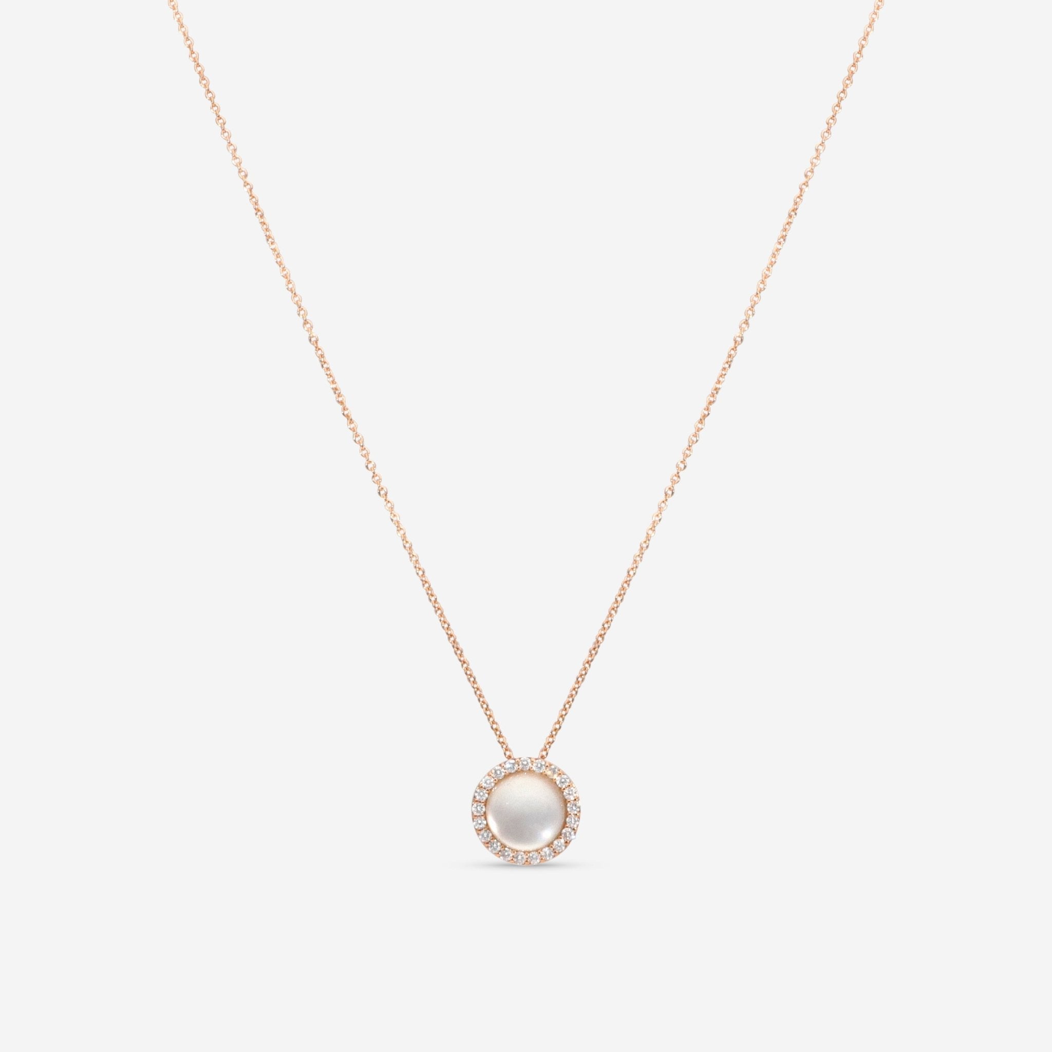 Roberto Coin 18K Rose Gold Diamond, Ruby & Mother of Pearl Pendant Necklace 8881566AXCHX - THE SOLIST - Roberto Coin