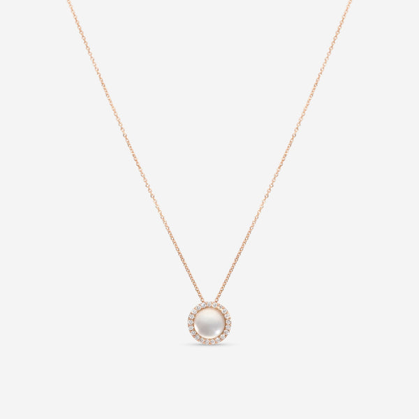 Roberto Coin 18K Rose Gold Diamond, Ruby & Mother of Pearl Pendant Necklace 8881566AXCHX - THE SOLIST - Roberto Coin