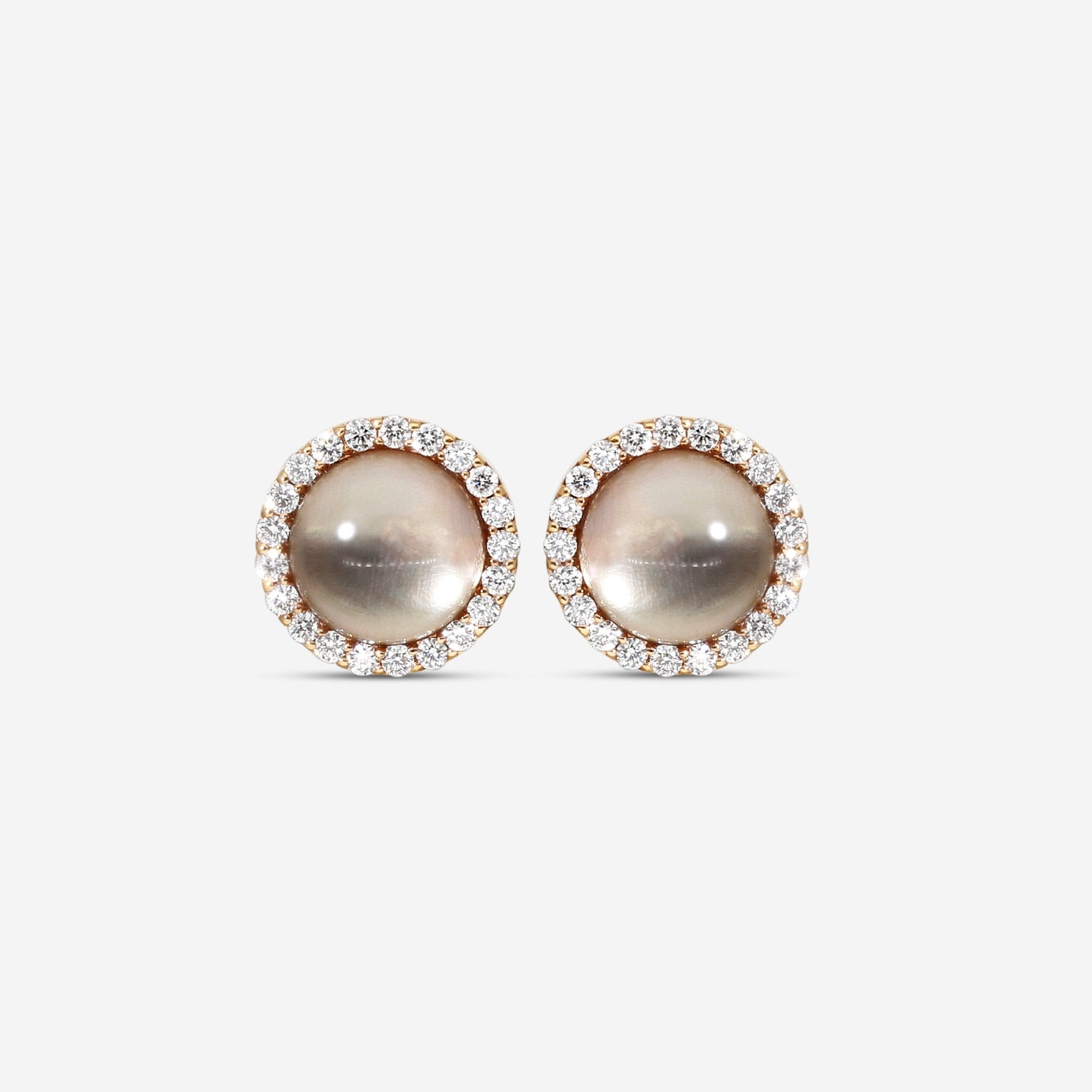 Roberto Coin 18K Rose Gold Diamond & Smoky Quartz Earrings 888567AXERJX - THE SOLIST - Roberto Coin