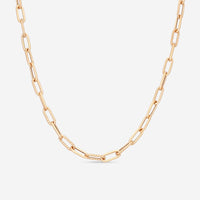 Roberto Coin 18K Rose Gold Shiny Fluted Paperclip Chain Necklace 22" 5310168AX220 - THE SOLIST - Roberto Coin