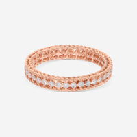 Roberto Coin 18K Rose Gold Symphony Princess Collection Diamond Band 7771359AX65X - THE SOLIST - Roberto Coin