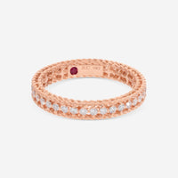 Roberto Coin 18K Rose Gold Symphony Princess Collection Diamond Band 7771359AX65X - THE SOLIST - Roberto Coin