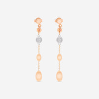 Roberto Coin 18K Rose & White Gold Diamond Dangle Earrings 915837AHERX0 - THE SOLIST - Roberto Coin