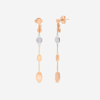 Roberto Coin 18K Rose & White Gold Diamond Dangle Earrings 915837AHERX0 - THE SOLIST - Roberto Coin