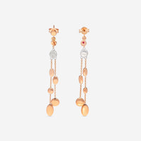 Roberto Coin 18K Rose & White Gold Diamond Dangle Earrings 915839AHERX0 - THE SOLIST - Roberto Coin