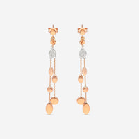 Roberto Coin 18K Rose & White Gold Diamond Dangle Earrings 915839AHERX0 - THE SOLIST - Roberto Coin