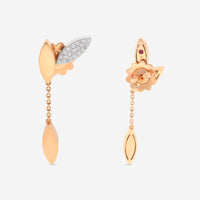 Roberto Coin 18K Rose & White Gold Diamond Drop Earrings 8882532AHERX - THE SOLIST - Roberto Coin