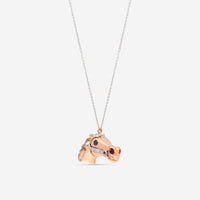 Roberto Coin 18K Rose & White Gold Diamond Pendant Necklace 206813AHCHX1 - THE SOLIST - Roberto Coin