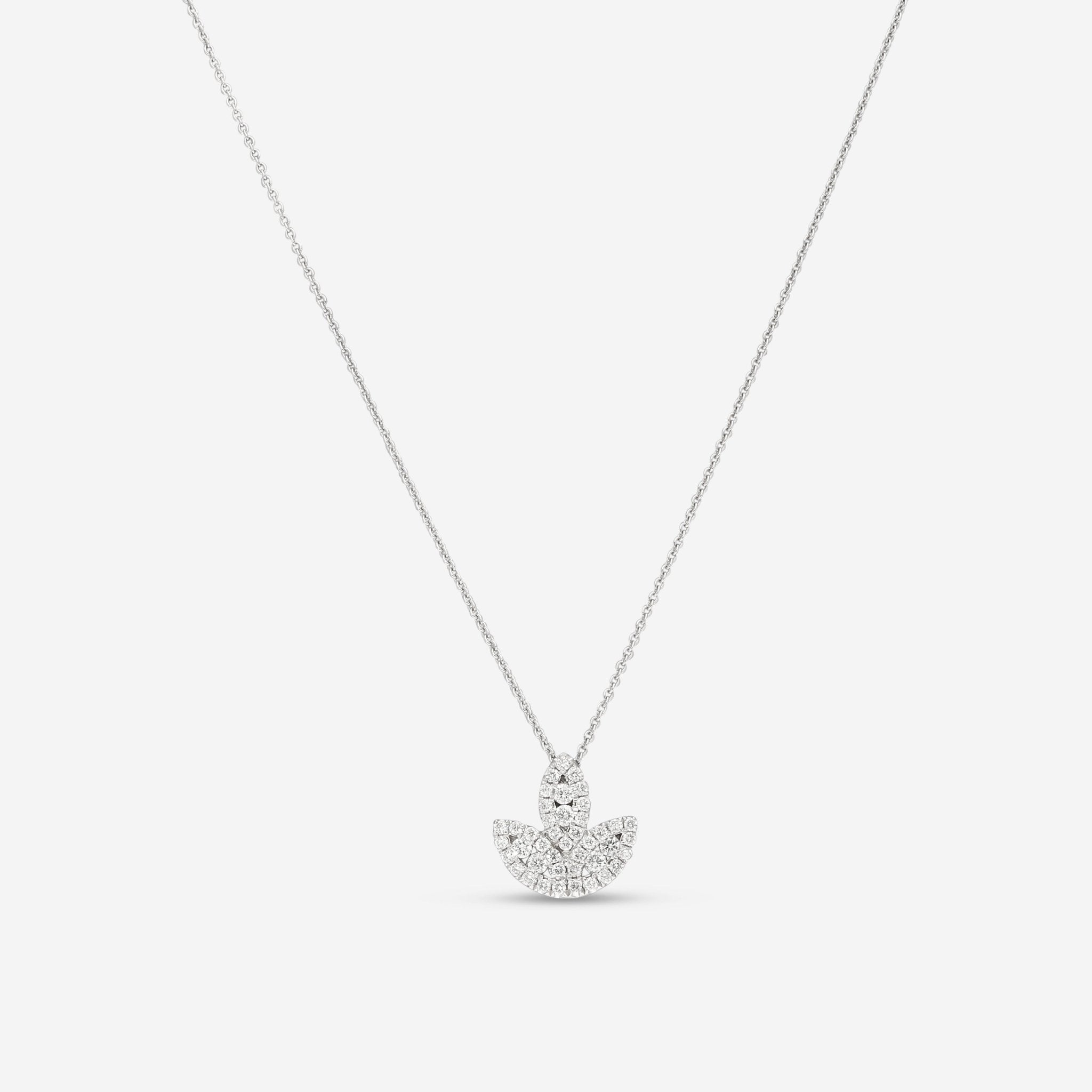 Roberto Coin 18K White Gold and Diamond Pendant Necklace 9991142AWCHX1 - THE SOLIST - Roberto Coin