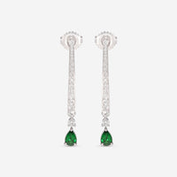 Roberto Coin 18K White Gold Diamond & Green Garnet Earrings 9991203AWERX - THE SOLIST - Roberto Coin