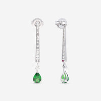 Roberto Coin 18K White Gold Diamond & Green Garnet Earrings 9991204AWERX - THE SOLIST - Roberto Coin