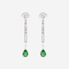 Roberto Coin 18K White Gold Diamond & Green Garnet Earrings 9991204AWERX - THE SOLIST - Roberto Coin