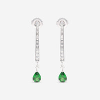 Roberto Coin 18K White Gold Diamond & Green Garnet Earrings 9991204AWERX - THE SOLIST - Roberto Coin