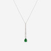 Roberto Coin 18K White Gold Diamond & Green Garnet Necklace 9991205AWCHX - THE SOLIST - Roberto Coin