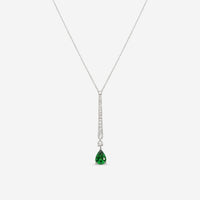 Roberto Coin 18K White Gold Diamond & Green Garnet Necklace 9991205AWCHX - THE SOLIST - Roberto Coin