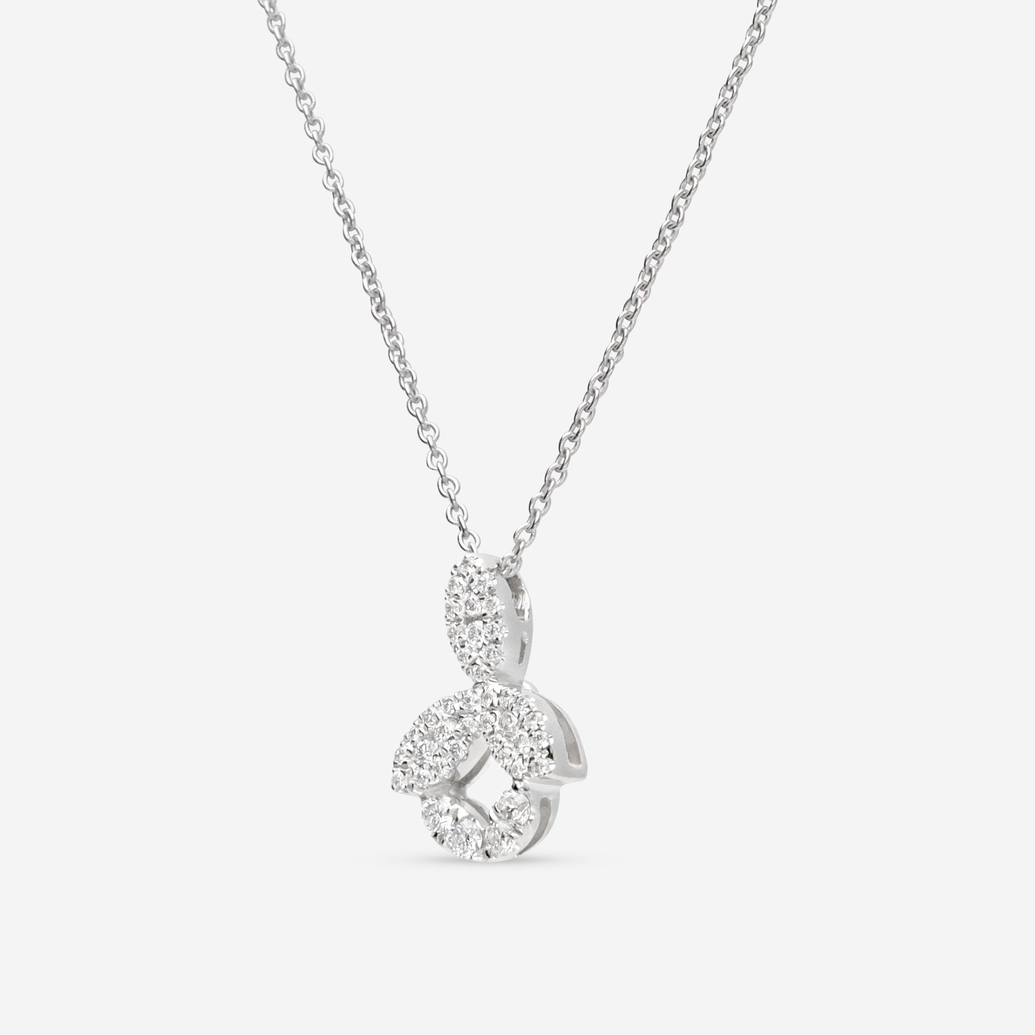 Roberto Coin 18K White Gold Diamond Necklace 9991142AWCHX3 - THE SOLIST - Roberto Coin