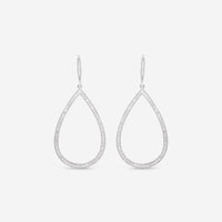 Roberto Coin 18K White Gold Diamond Open Pear - Shaped Dangle Earrings 111445AWERX0 - THE SOLIST - Roberto Coin