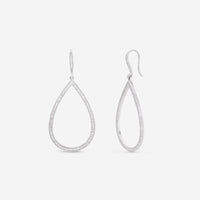 Roberto Coin 18K White Gold Diamond Open Pear - Shaped Dangle Earrings 111445AWERX0 - THE SOLIST - Roberto Coin