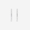 Roberto Coin 18K White Gold Diamond Pavé Hoop Earrings 000050AWERX0 - THE SOLIST - Roberto Coin