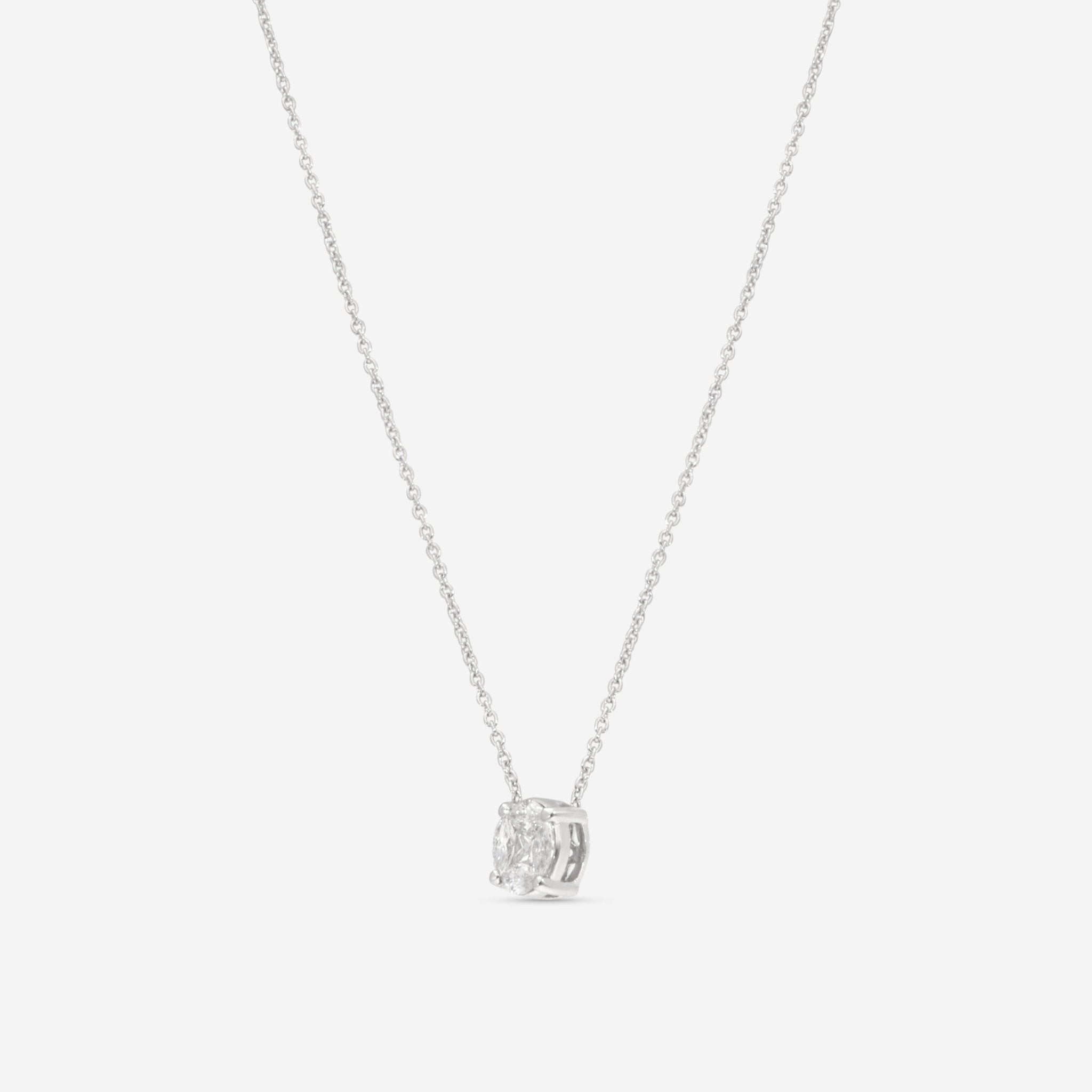 Roberto Coin 18K White Gold Diamond Pendant Necklace 9991177AWCHX0 - THE SOLIST - Roberto Coin