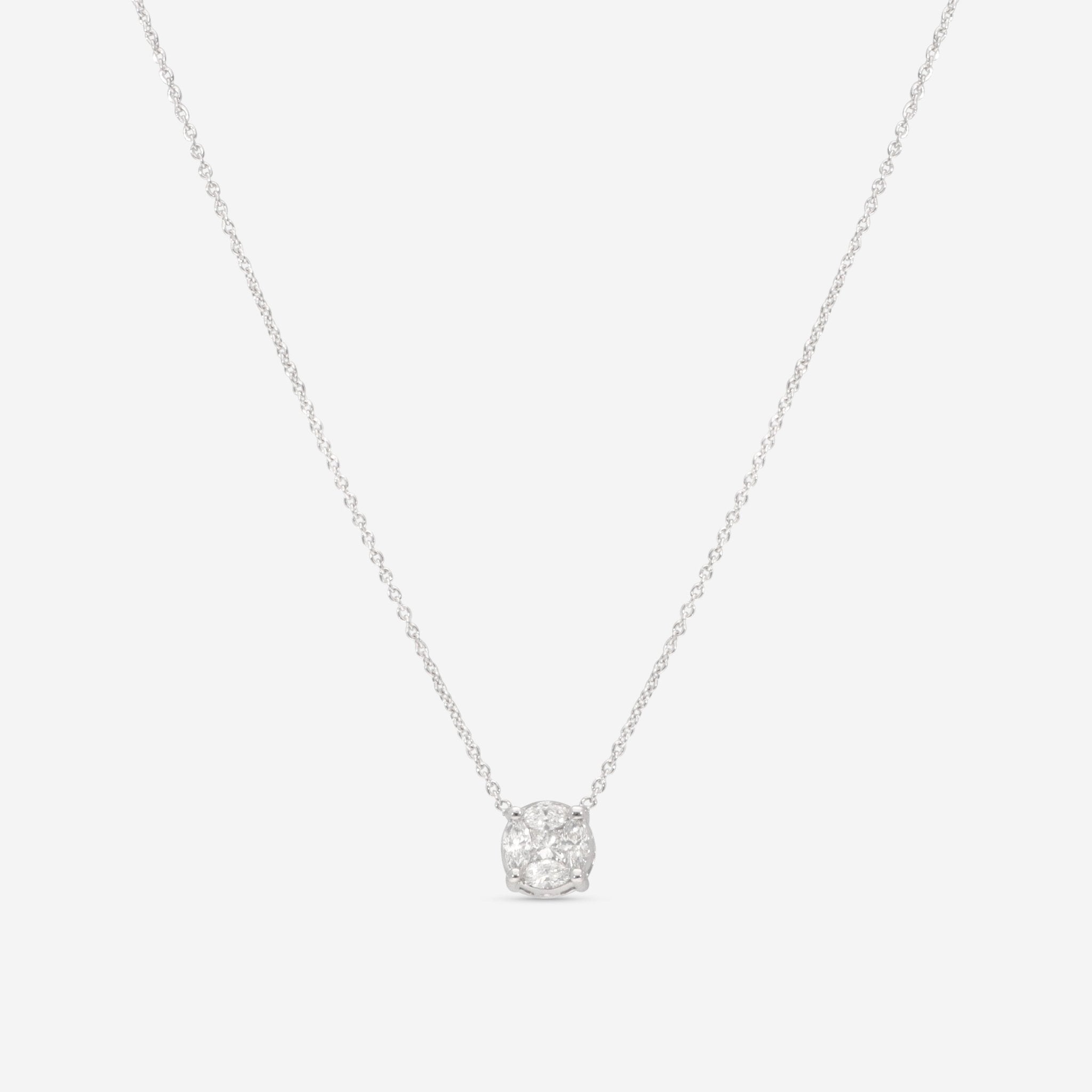 Roberto Coin 18K White Gold Diamond Pendant Necklace 9991177AWCHX0 - THE SOLIST - Roberto Coin