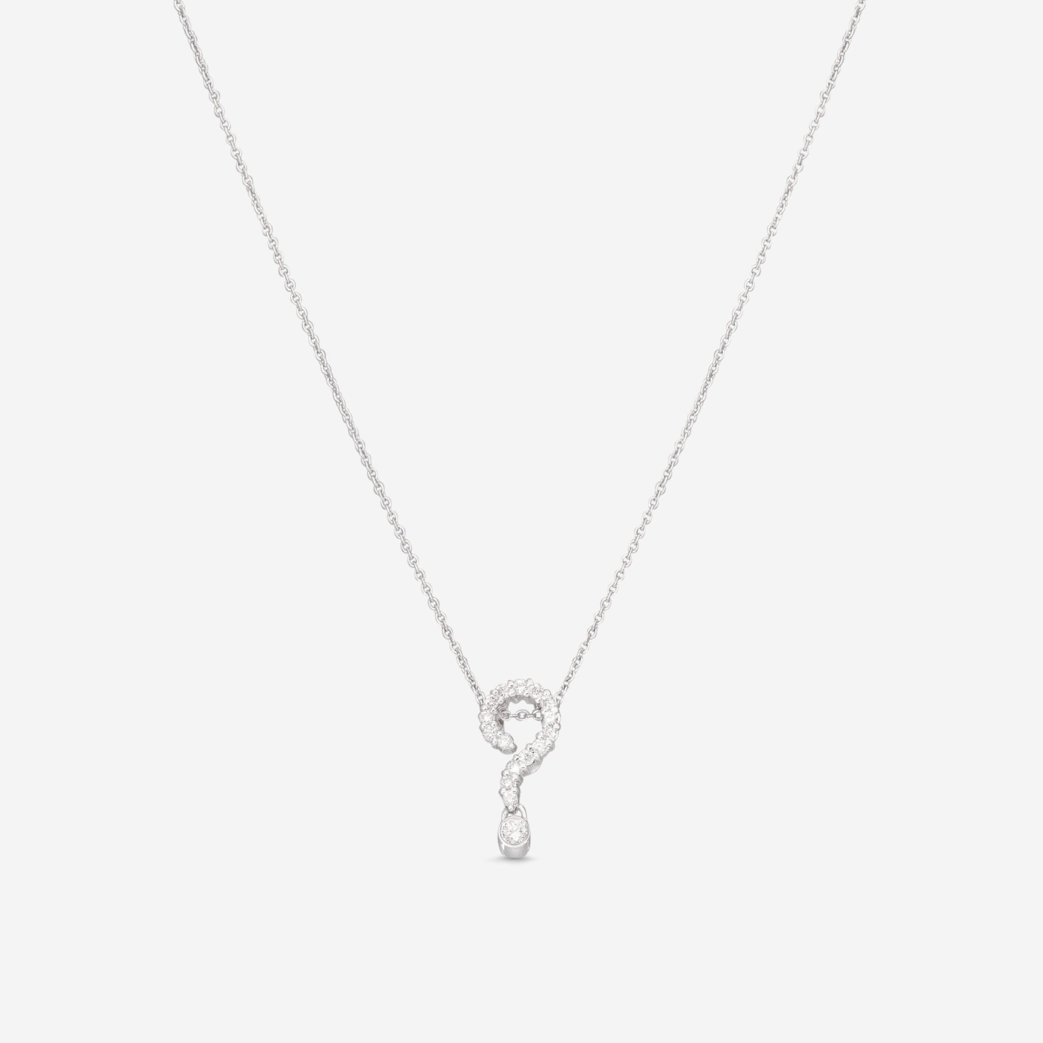 Roberto Coin 18K White Gold Diamond Question Mark Pendant Necklace 001232AWCHX0 - THE SOLIST - Roberto Coin