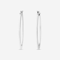 Roberto Coin 18K White Gold Hoop Earrings 199001AWER00 - THE SOLIST - Roberto Coin