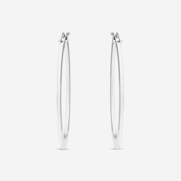 Roberto Coin 18K White Gold Hoop Earrings 199001AWER00 - THE SOLIST - Roberto Coin