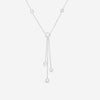 Roberto Coin 18K White Gold Triple Drop Bezel Set Diamond Necklace 5300015AWCHX0 - THE SOLIST - Roberto Coin