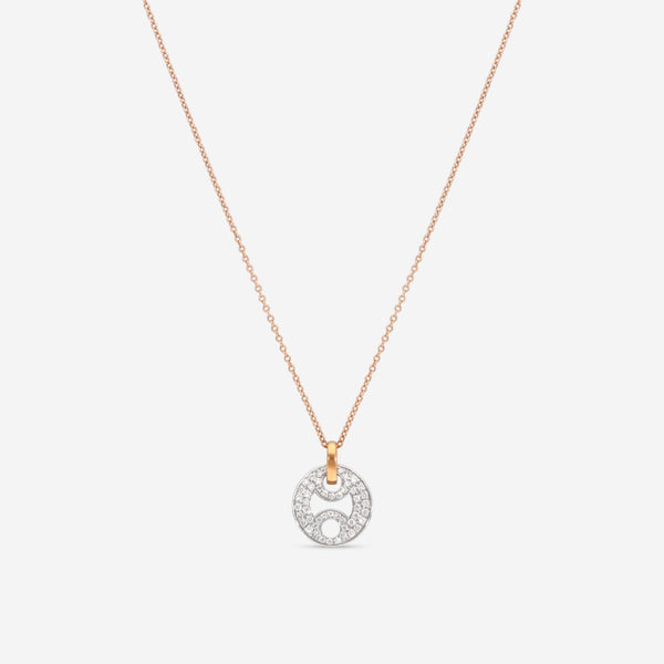 Roberto Coin 18K White & Rose Gold Diamond Necklace 449010ARCHX0 - THE SOLIST - Roberto Coin