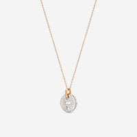 Roberto Coin 18K White & Rose Gold Diamond Necklace 449010ARCHX0 - THE SOLIST - Roberto Coin