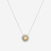Roberto Coin 18K White & Yellow Siena Diamond Dot Large Pendant Necklace 111479AVCHX0