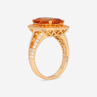 Roberto Coin 18K Yellow Gold Diamond Citrine & Sapphire Art Deco Ring 3780119AY65X - THE SOLIST - Roberto Coin