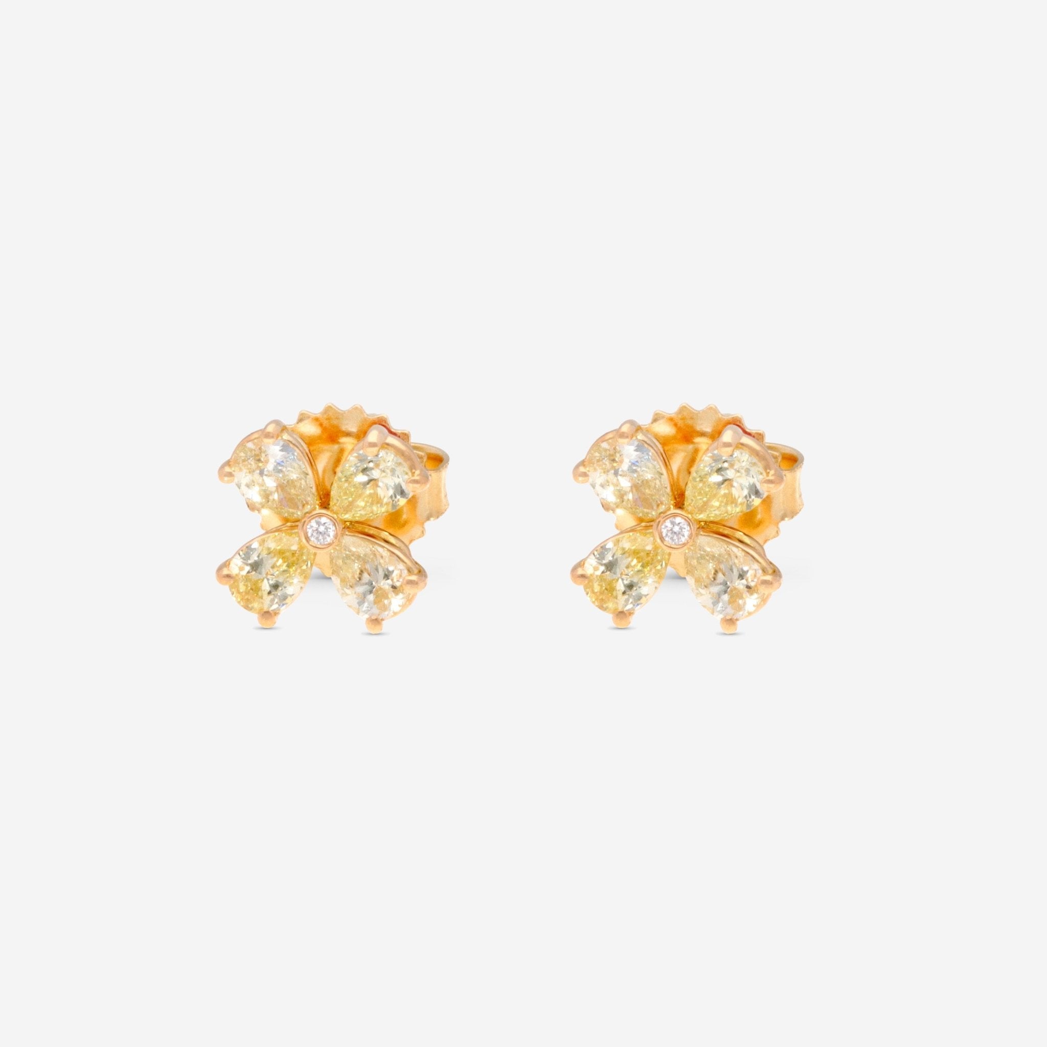 Roberto Coin 18K Yellow Gold Diamond Earrings 9991208AYERX - THE SOLIST - Roberto Coin