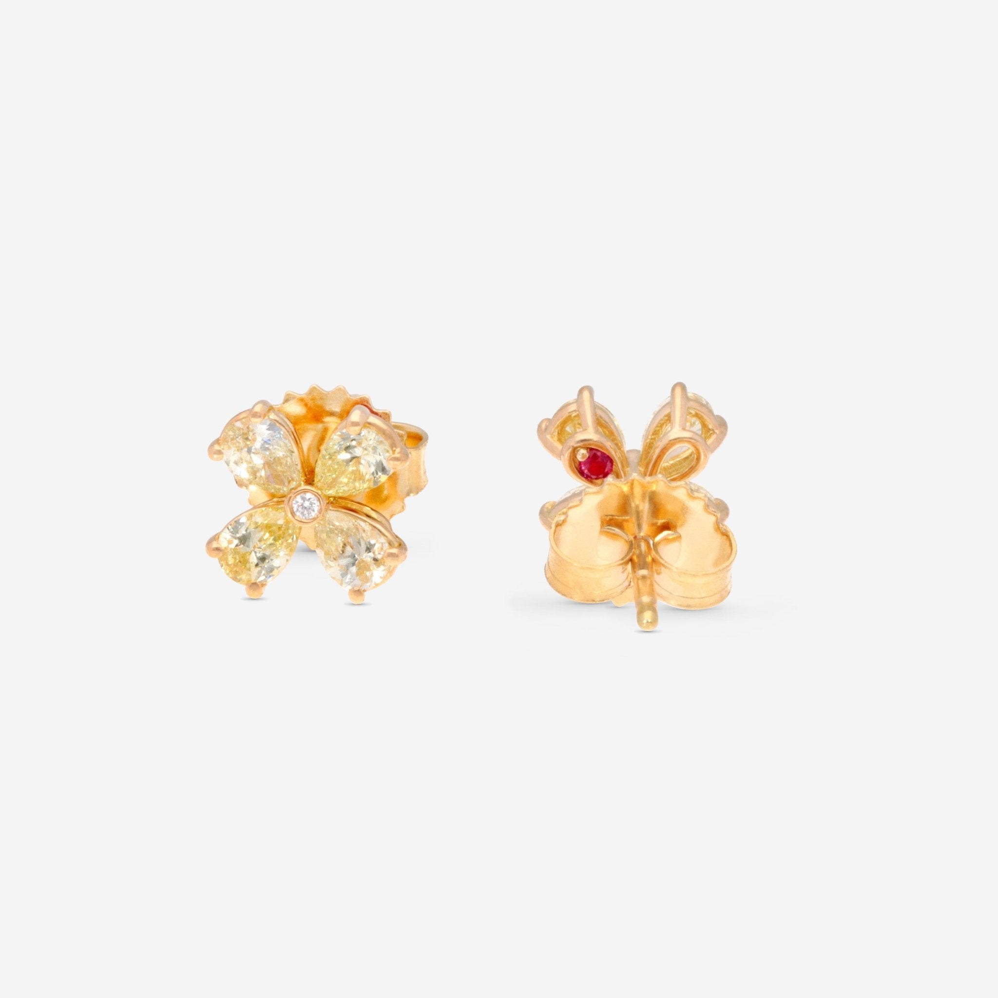 Roberto Coin 18K Yellow Gold Diamond Earrings 9991208AYERX - THE SOLIST - Roberto Coin