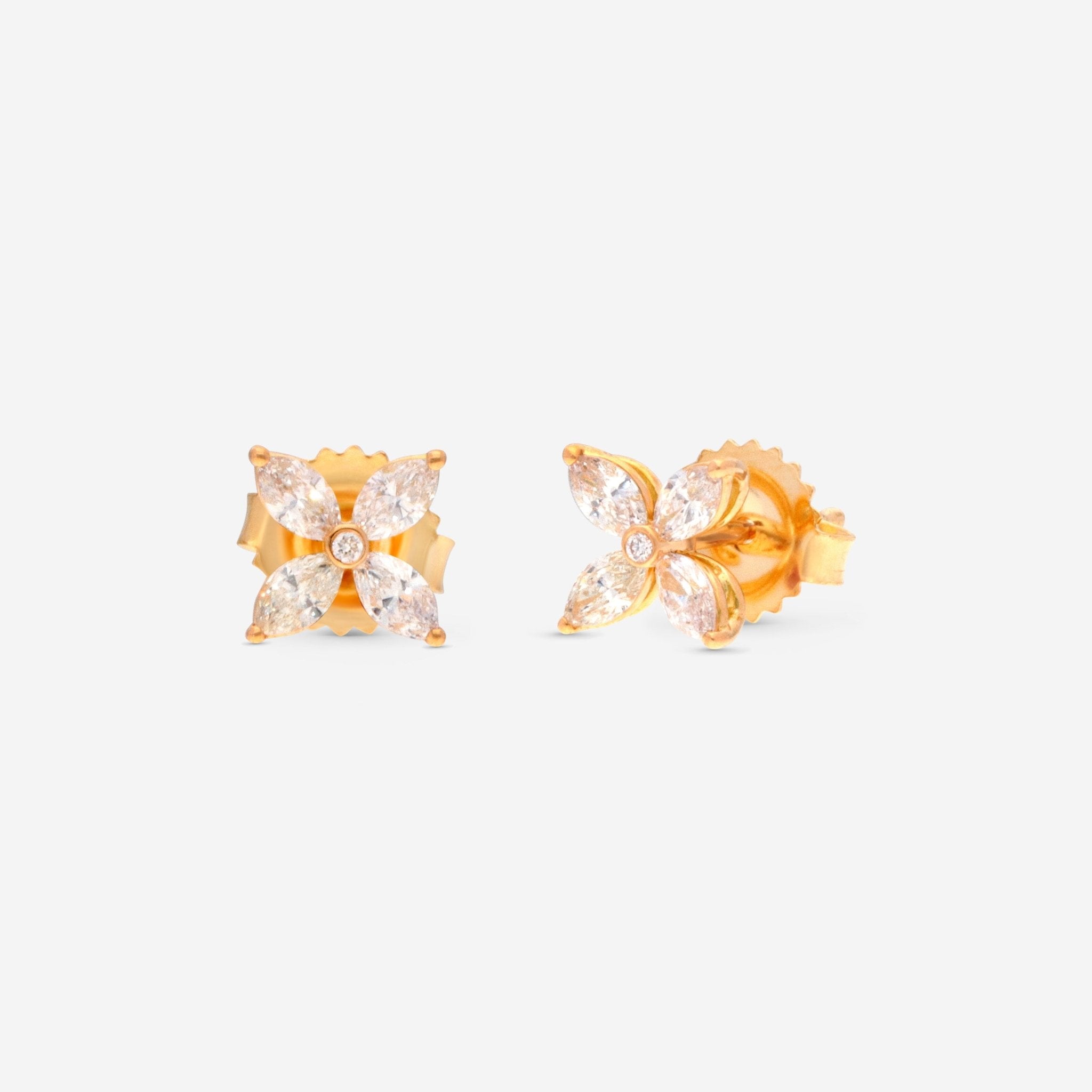 Roberto Coin 18K Yellow Gold Diamond Earrings 9991210AYERX - THE SOLIST - Roberto Coin