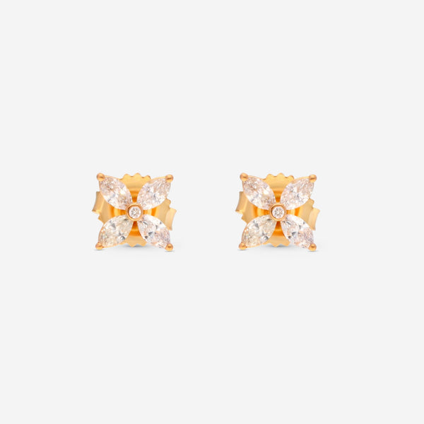 Roberto Coin 18K Yellow Gold Diamond Earrings 9991210AYERX - THE SOLIST - Roberto Coin