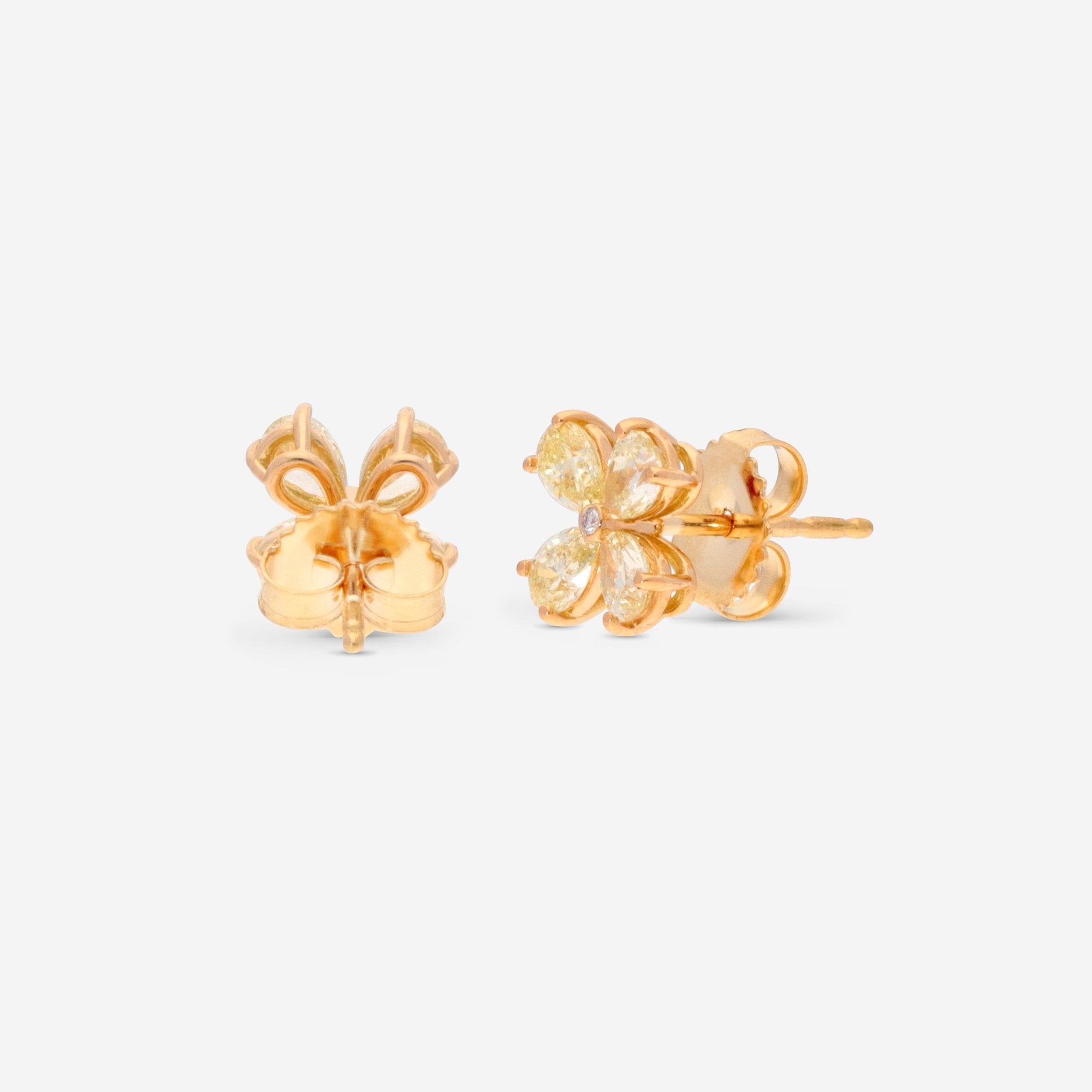 Roberto Coin 18K Yellow Gold Diamond Stud Earrings 9991207AYERX - THE SOLIST - Roberto Coin