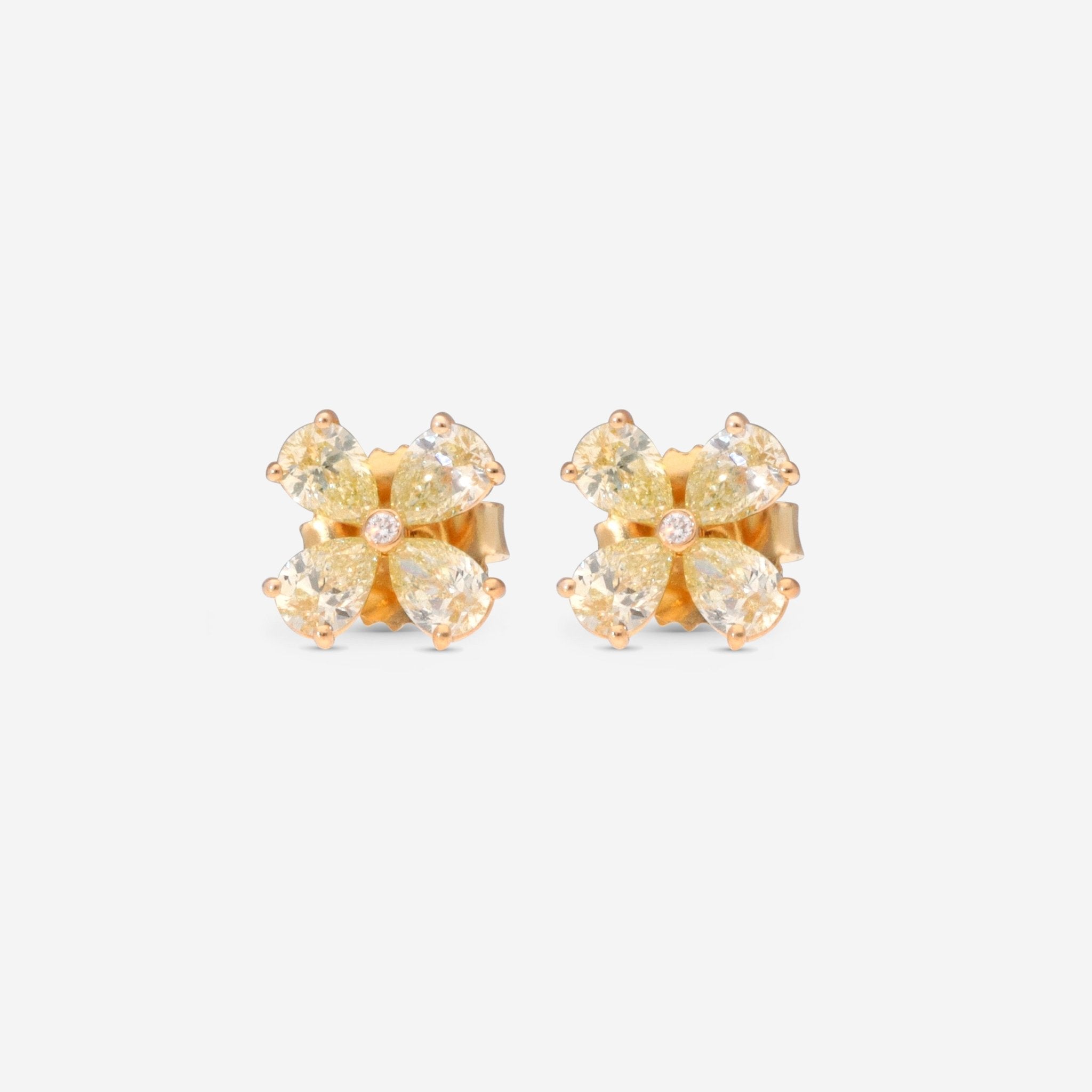 Roberto Coin 18K Yellow Gold Diamond Stud Earrings 9991207AYERX - THE SOLIST - Roberto Coin