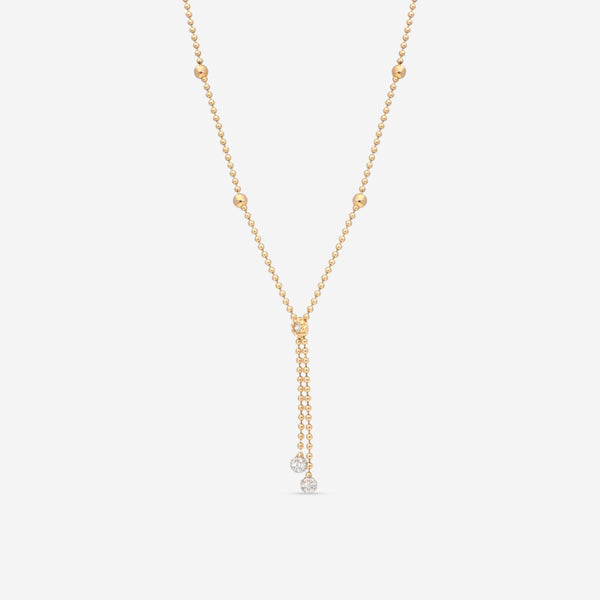 Roberto Coin 18K Yellow & White Gold Diamond Lariat Necklace 7773117AJCHX - THE SOLIST - Roberto Coin