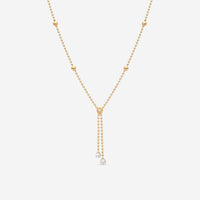 Roberto Coin 18K Yellow & White Gold Diamond Lariat Necklace 7773117AJCHX - THE SOLIST - Roberto Coin